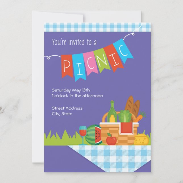 Convite O partido do piquenique convida (Frente)