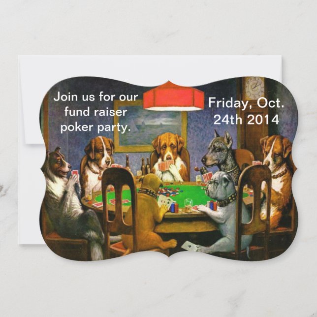 Convite O partido do póquer convida (Frente)