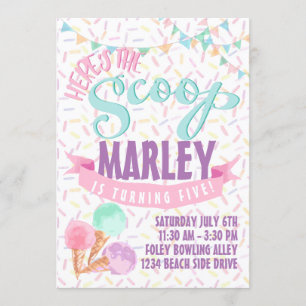 Convite O partido do sorvete convida