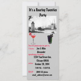 Convite O partido do tema dos anos 20 rujir convida