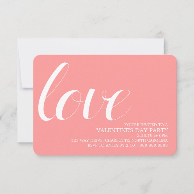 Convite O partido dos namorados convida o amor da caneta (Frente)