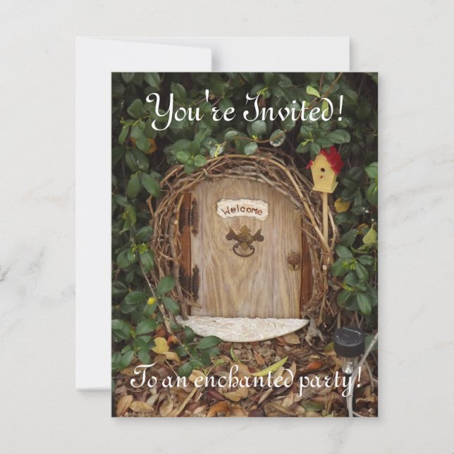 Convite O partido Mystical da porta do jardim do gnomo (Frente)