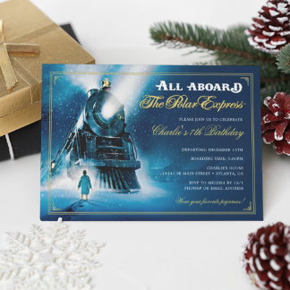 Convite O Partido Polar Express Pajama Slumber