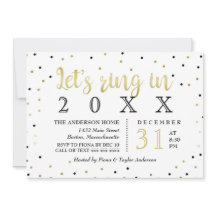 O partido preto & Dourado de ano novo dos confetes