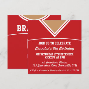 Convite O partido temático do jérsei do futebol convida 