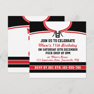 Convite O partido temático do jérsei do hóquei convida 