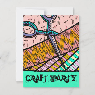 Convite O partido temático Scrapbooking do artesanato