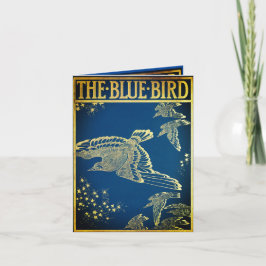 Convite O pássaro azul-vintage