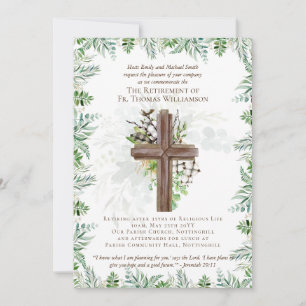 Convite O Pastor Padre Deacon Ministro Retirement Convida