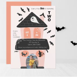 Convite O Pequeno Boo está virando dois bonitos assustador