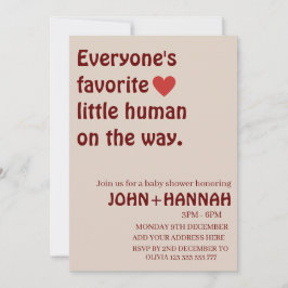 Convite O pequeno humano favorito de todos no chá de frald