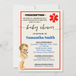 Convite O Pequeno Médico está a caminho do Chá de fraldas 