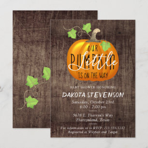 Convite O Pequeno Pumpkin está a caminho Chá de fralda