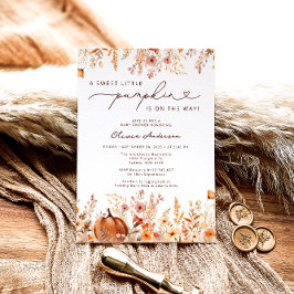 Convite O Pequeno Pumpkin está no caminho do Chá de fralda