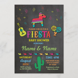 Convite O Pinata do giz da festa acopla o chá de fraldas