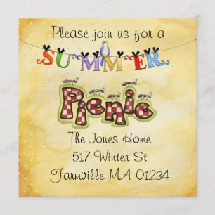 Convite O piquenique convida