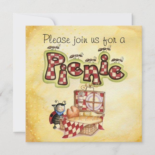 Convite o piquenique convida (Frente)