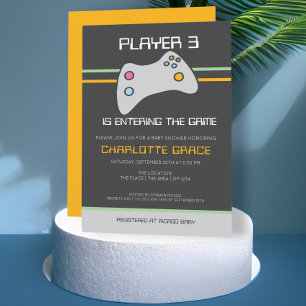Convite O Player De Vídeo De Computador Introduziu O Chá