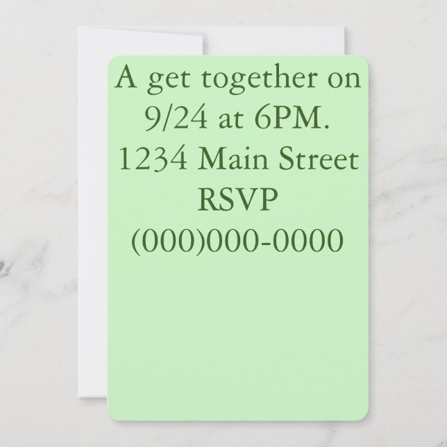 Convite O poser (Verso)