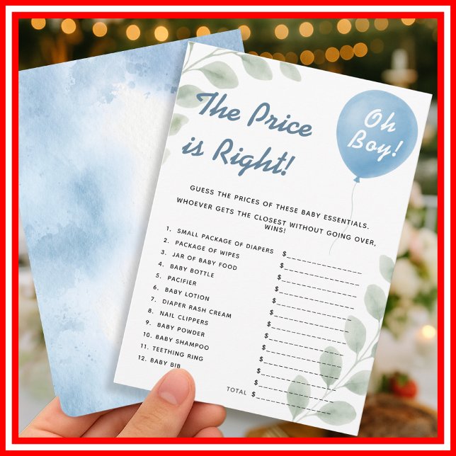 Convite O preço é o Chá certo Balão de Jogo Eucalyptus (Criador carregado)