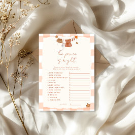 Convite O preço é o jogo do Chá de fraldas certo