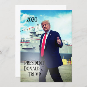 Convite O Presidente Donald Trump 2020 Dói Navio Naval