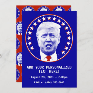 Convite O Presidente Donald Trump em Azul