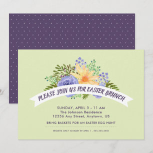 Convite O primavera da aguarela floresce a refeição