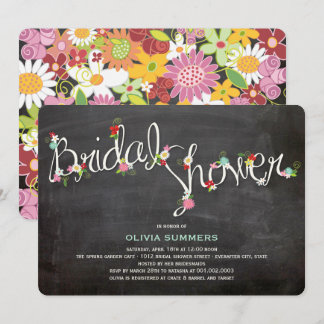 Convite O primavera do quadro floresce o chá de panela