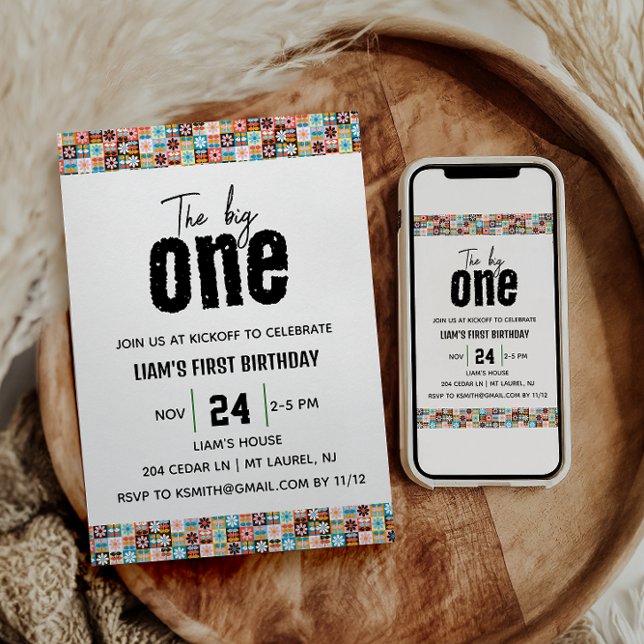 Convite O primeiro aniversario BIG One (Criador carregado)