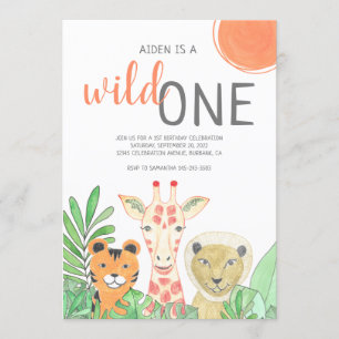 Convite O Primeiro Aniversário do Wild One Boy