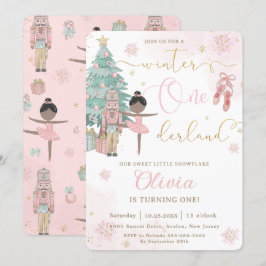 Convite O primeiro aniversario Nutcracker Winter Onederlan