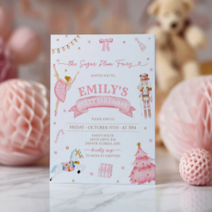 Convite O primeiro aniversario Nutcracker Winter Onederlan