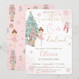Convite O primeiro aniversario Nutcracker Winter Onederlan
