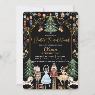 Convite O primeiro aniversario Nutcracker Winter Onederlan