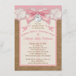 Convite O primeiro comunhão santamente IMPRESSO do ARCO &