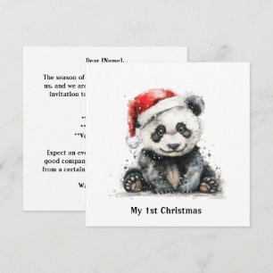 Convite O Primeiro Natal do Urso de Bambu, personalizado