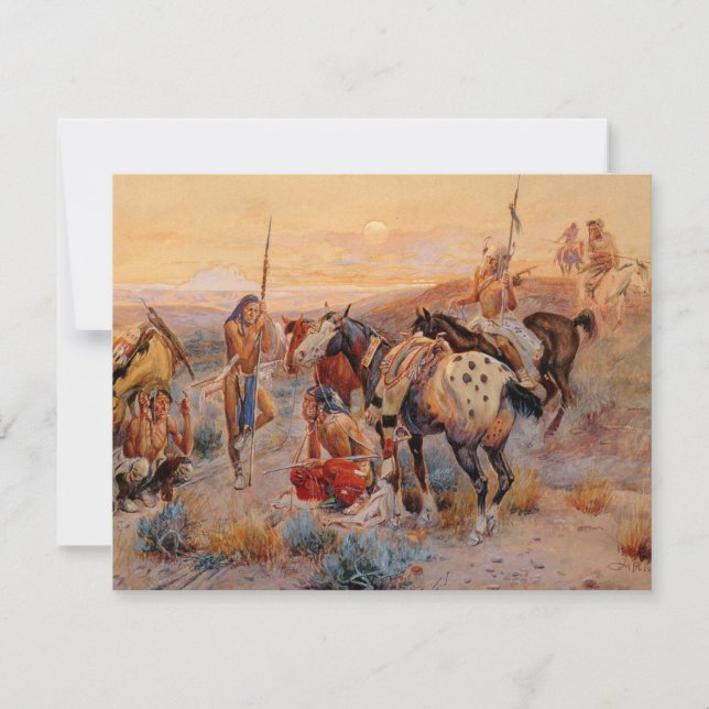 Convite O primeiro vagão de Charles M. Russell (1908) (Frente)