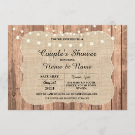 Convite O quadro do chá dos casais da festa de noivado