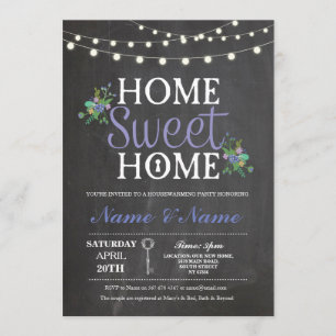 Convite O quadro doce da tecla HOME do Housewarming novo