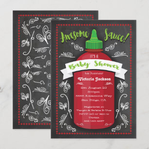 Convite O quadro impressionante do chá de fraldas do molh