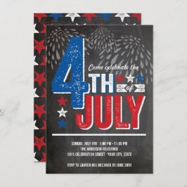 Convite O quarto patriótico dos fogos-de-artifício do