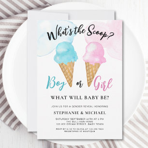 Convite O que é o Partido de Revelação de Gênero do Sorvet