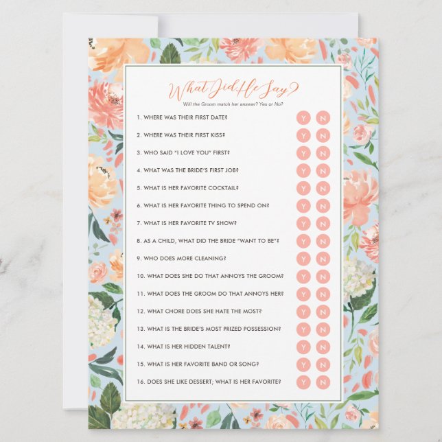 Convite O Que Ele Disse Para O Jogo Do Chá de panela De Gr (Frente)