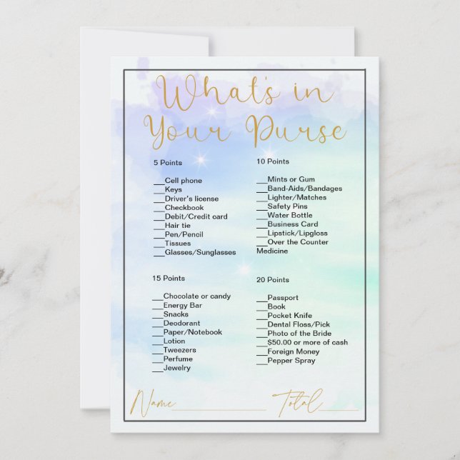 Convite O que há no seu Chá de panela de nuvens de Pastel (Frente)