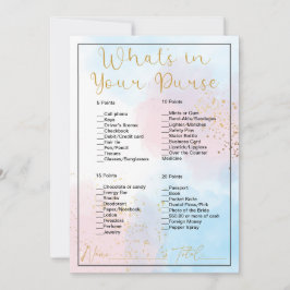 Convite O que há no seu Chá de panela rosa e azul