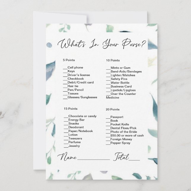 Convite O que há no seu Chá de panela verde (Frente)