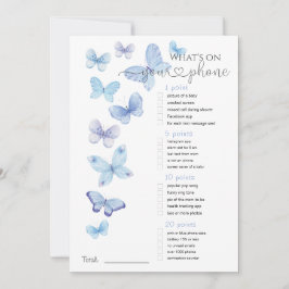 Convite O que há no seu jogo de borboletas azuis