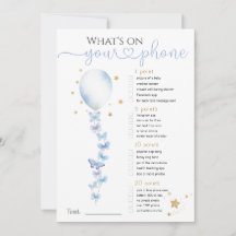 O que há no seu jogo de Chá de fraldas do balão az