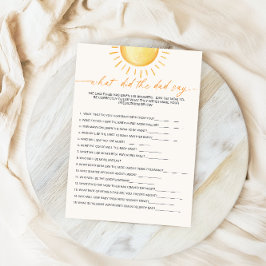 Convite O Que O Pai Disse Chá de fraldas De Sol?